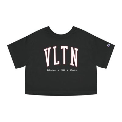 Valentino Vltn Couture 1960 Luxury Champion Lady Crop-Top T-Shirt CTB2386