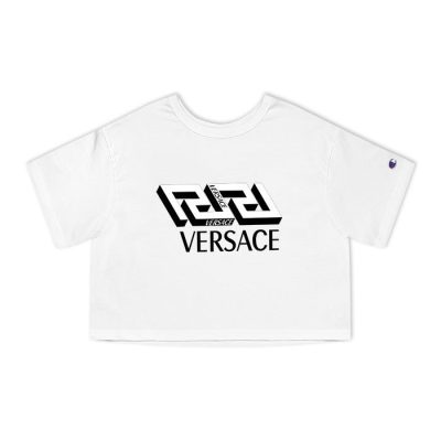 Versace 3D Luxury Logo Champion Lady Crop-Top T-Shirt CTB2629