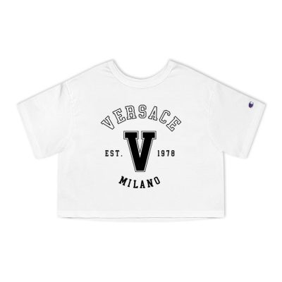 Versace Est 1978 Milano Champion Lady Crop-Top T-Shirt CTB2619