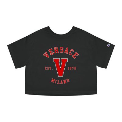 Versace Est 1978 Milano Champion Lady Crop-Top T-Shirt CTB2620