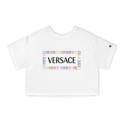 Versace Luxury Logo Champion Lady Crop-Top T-Shirt CTB2614