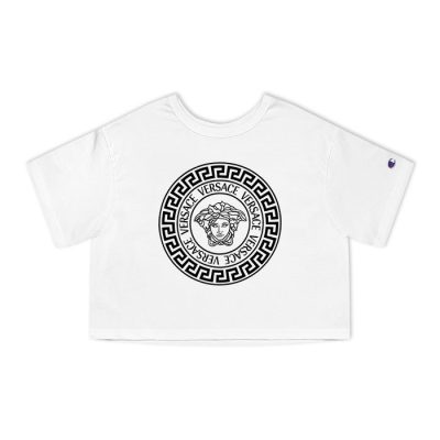 Versace Medusa Luxury Logo Champion Lady Crop-Top T-Shirt CTB2597