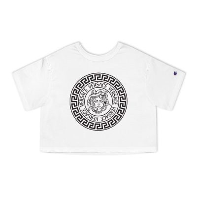 Versace Medusa Snake Luxury Logo Champion Lady Crop-Top T-Shirt CTB2621