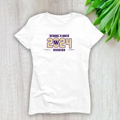 Washington Huskies X Back To School X College Softball Lady T-Shirt Women Tee LTL10957