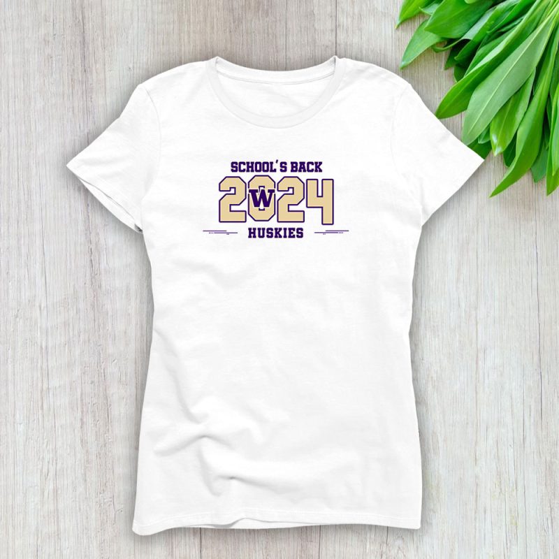 Washington Huskies X Back To School X College Softball Lady T-Shirt Women Tee LTL10957