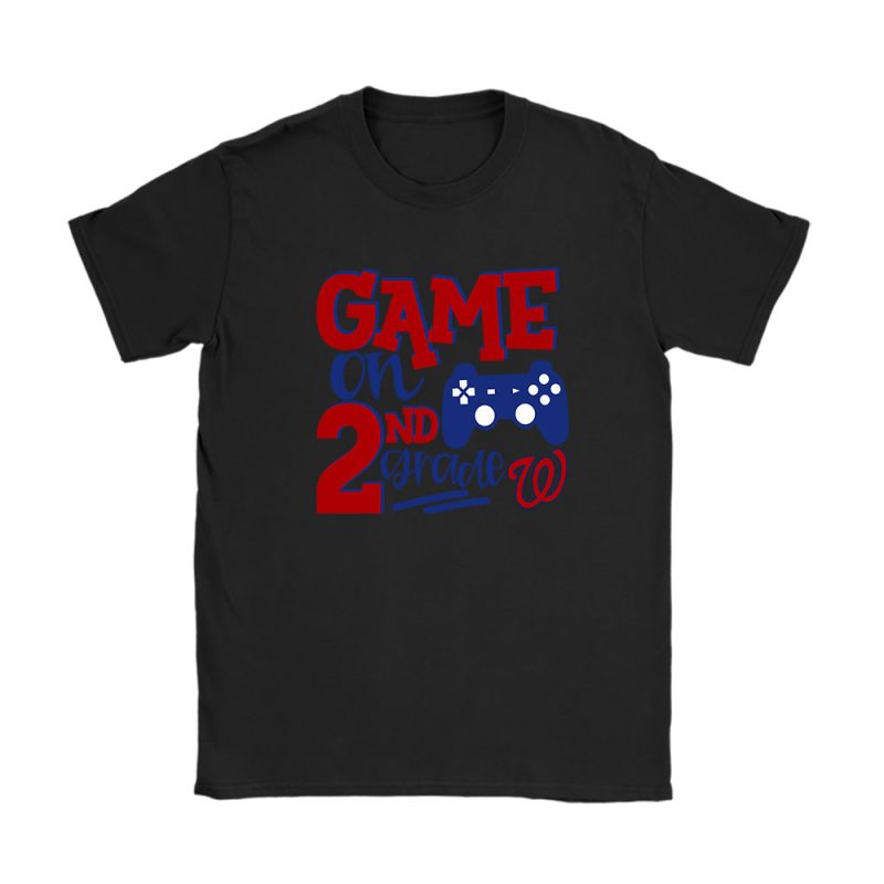 Washington Nationals X Game On X Schools Back X Custom Number Grade Unisex T-Shirt Cotton Tee TAT10472