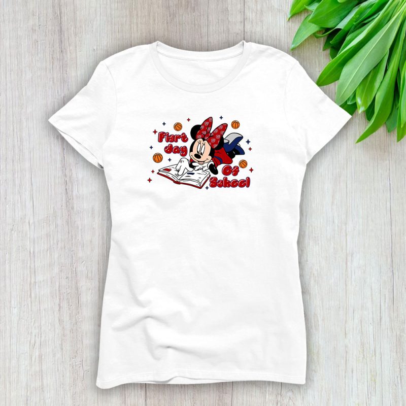 Washington Nationals X Welcome Back To School Gift X Minnie Mouse Lady T-Shirt Women Tee LTL11122