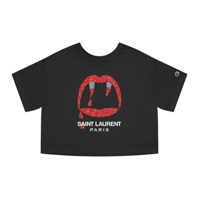 Yves Saint Laurent Fang Champion Lady Crop-Top T-Shirt CTB2506