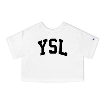 Yves Saint Laurent Logo Luxury Champion Lady Crop-Top T-Shirt CTB2722