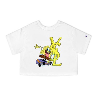 Yves Saint Laurent Logo Luxury Spongebob Champion Lady Crop-Top T-Shirt CTB2501