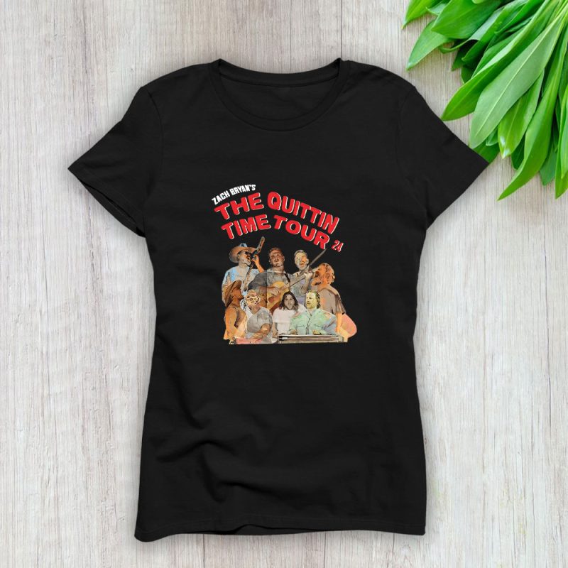 Zach Bryans The Quittin Time Tour 24 Lady T-Shirt Tee For Women TAL1090