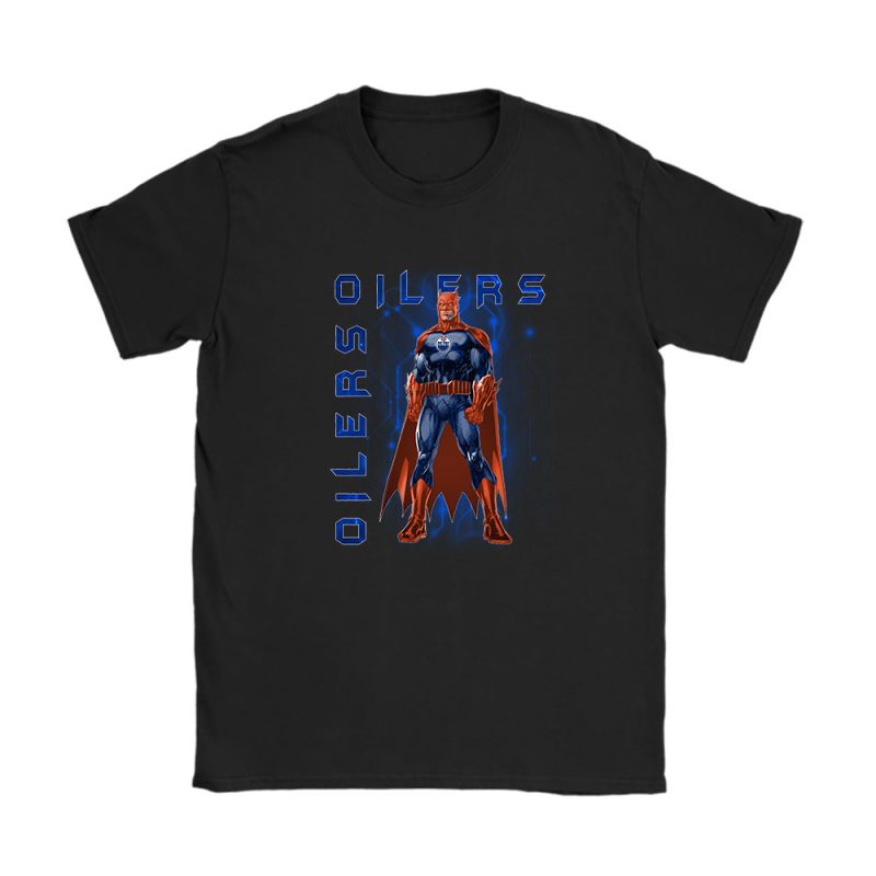 Batman NHL Edmonton Oilers Unisex T-Shirt Cotton Tee TAT13542