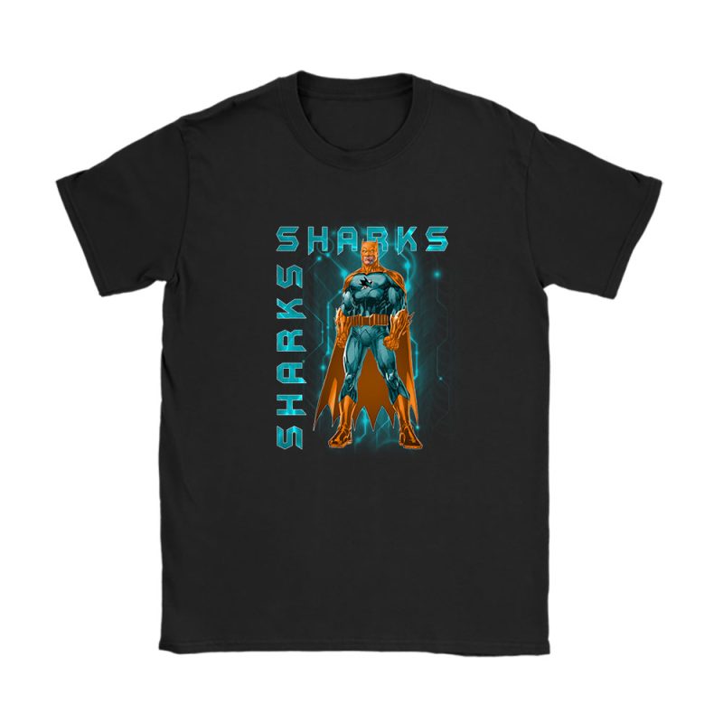 Batman NHL San Jose Sharks Unisex T-Shirt Cotton Tee TAT13609