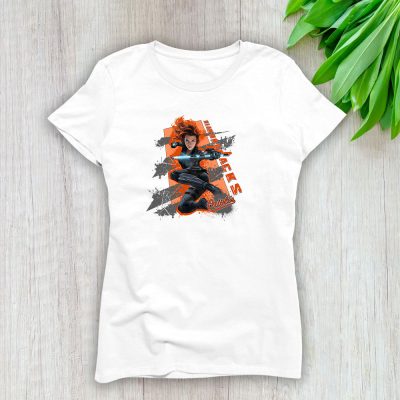 Black Widow MLB Baltimore Orioles Lady T-Shirt Women Tee LTL13937