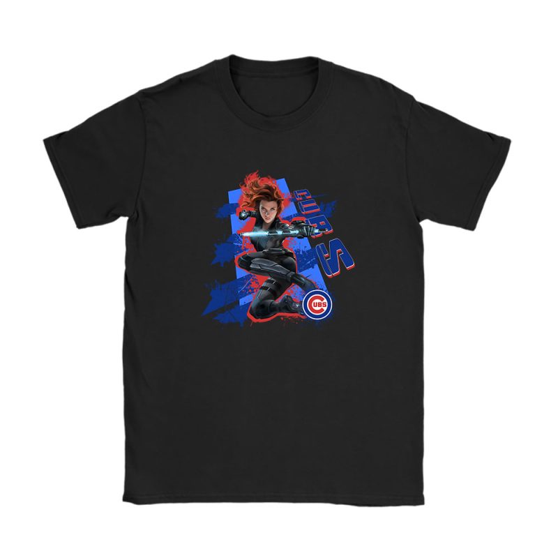 Black Widow MLB Chicago Cubs Unisex T-Shirt Cotton Tee TAT13945