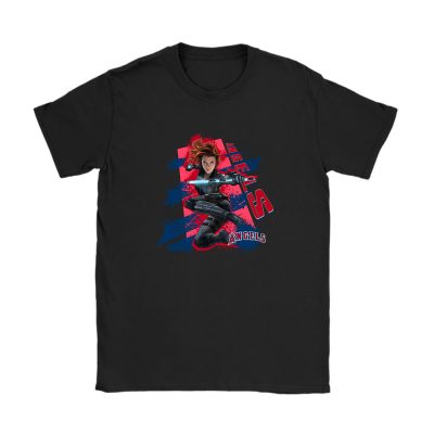 Black Widow MLB Los Angeles Angels Unisex T-Shirt Cotton Tee TAT13979