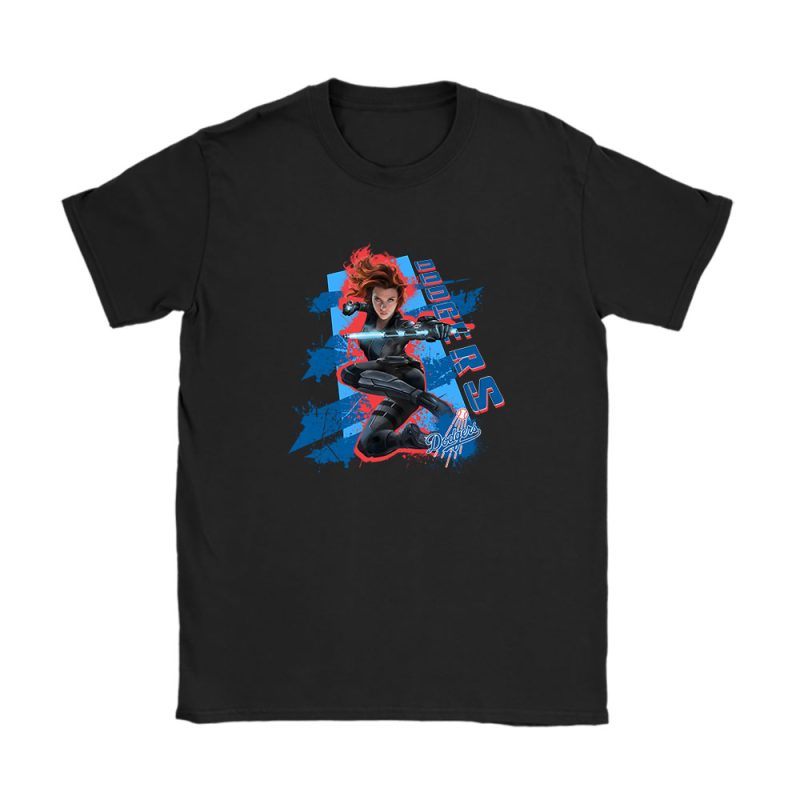 Black Widow MLB Los Angeles Dodgers Unisex T-Shirt Cotton Tee TAT13983