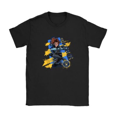 Black Widow MLB Milwaukee Brewers Unisex T-Shirt Cotton Tee TAT13987