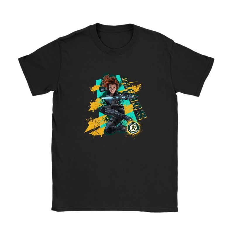 Black Widow MLB Oakland Athletics Unisex T-Shirt Cotton Tee TAT14010