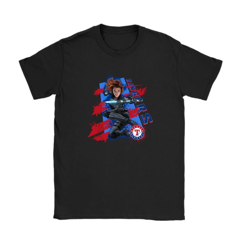 Black Widow MLB Texas Rangers Unisex T-Shirt Cotton Tee TAT14039