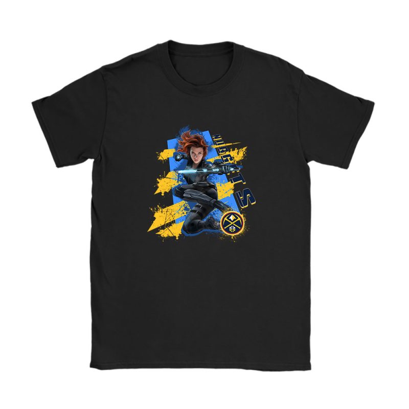 Black Widow NBA Denver Nuggets Unisex T-Shirt Cotton Tee TAT13961