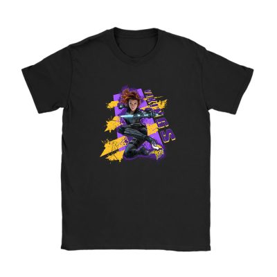 Black Widow NFL Minnesota Vikings Unisex T-Shirt Cotton Tee TAT13996