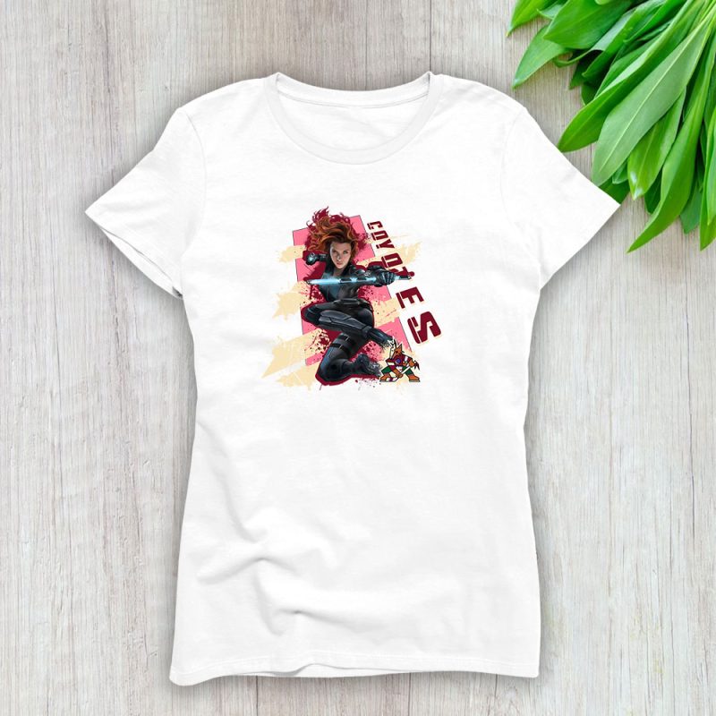 Black Widow NHL Arizona Coyotes Lady T-Shirt Women Tee LTL13928