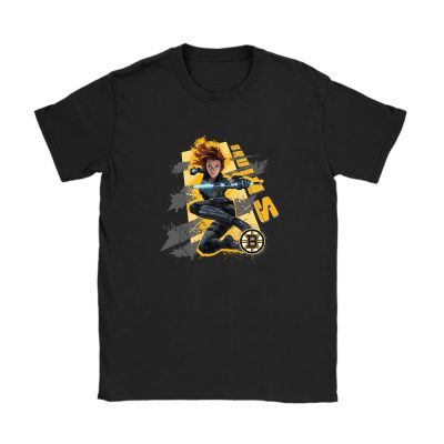 Black Widow NHL Boston Bruins Unisex T-Shirt Cotton Tee TAT13934