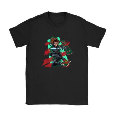 Black Widow NHL Minnesota Wild Unisex T-Shirt Cotton Tee TAT13997