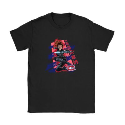 Black Widow NHL Montreal Canadiens Unisex T-Shirt Cotton Tee TAT13989