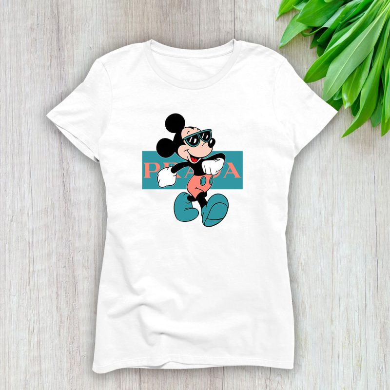 Disney Mickey Mouse Prada Lady T-Shirt Women Tee LTL14309