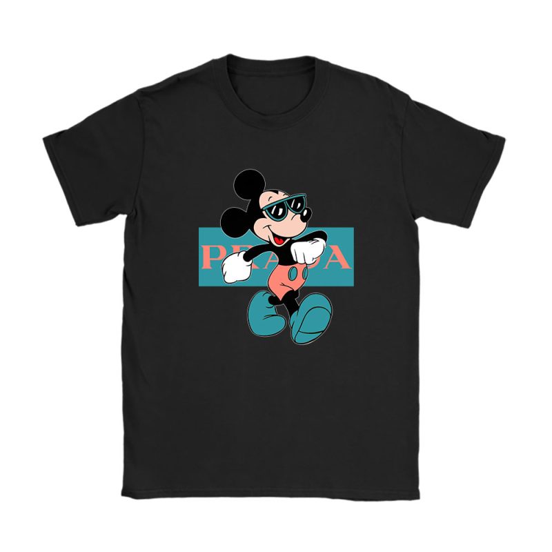 Disney Mickey Mouse Prada Unisex T-Shirt Cotton Tee TAT14309