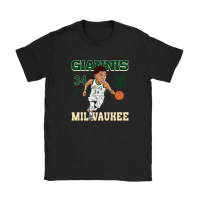 Giannis Antetokounmpo X Milwaukee Bucks Basketball Team X Antetokounmpo Fan Unisex T-Shirt Cotton Tee TAT14224