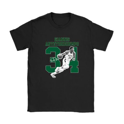 Giannis Antetokounmpo X Milwaukee Bucks Basketball Team X Antetokounmpo Fan Unisex T-Shirt Cotton Tee TAT14225