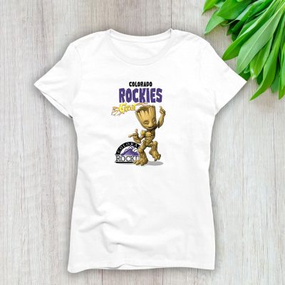 Groot MLB Colorado Rockies Lady T-Shirt Women Tee LTL13019