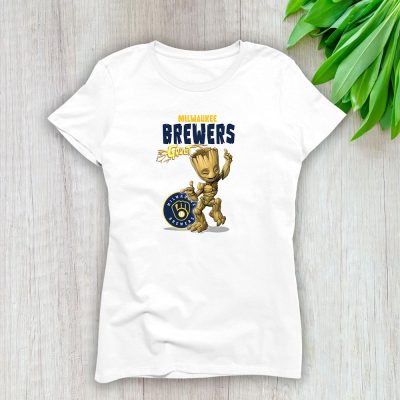 Groot MLB Milwaukee Brewers Lady T-Shirt Women Tee LTL13083