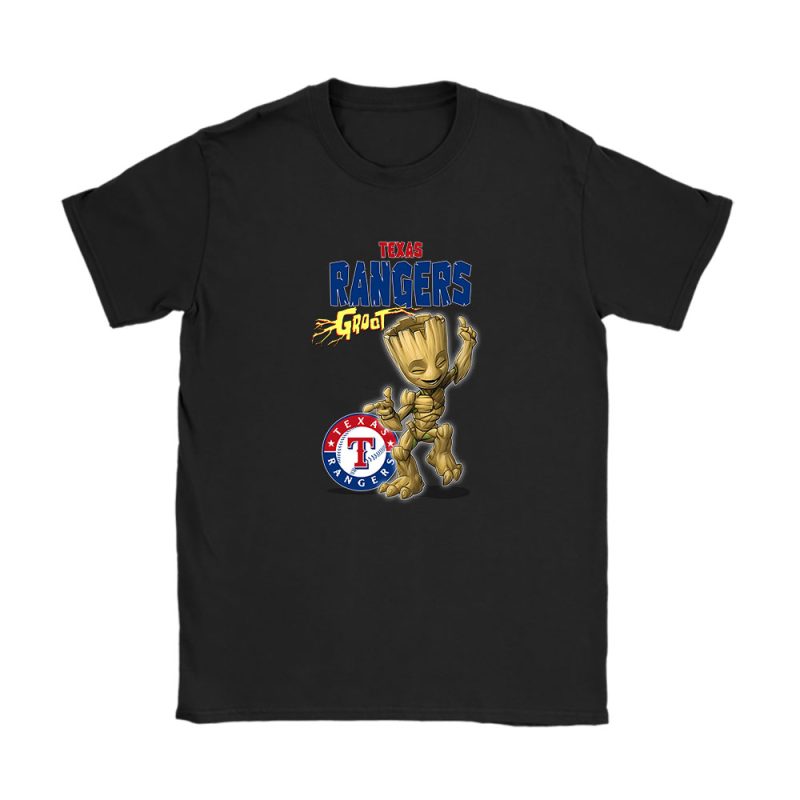 Groot MLB Texas Rangers Unisex T-Shirt Cotton Tee TAT13187