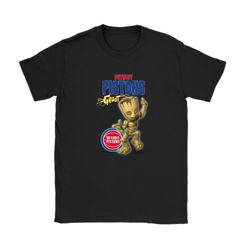 Groot NBA Detroit Pistons Unisex T-Shirt Cotton Tee TAT13032