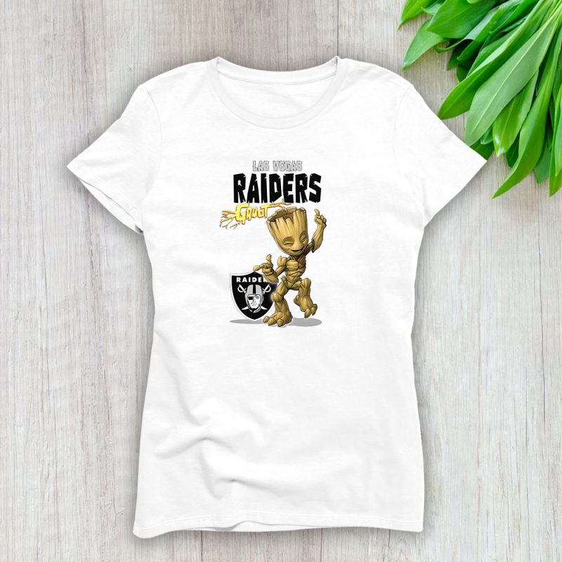 Groot NFL Las Vegas Raiders Lady T-Shirt Women Tee LTL13081