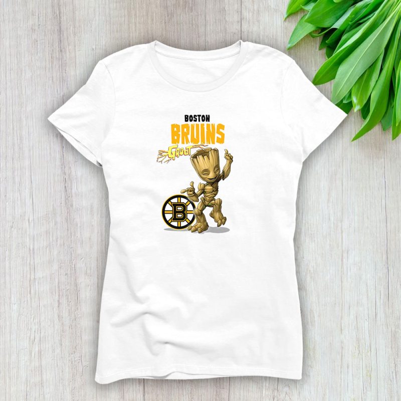 Groot NHL Boston Bruins Lady T-Shirt Women Tee LTL12977