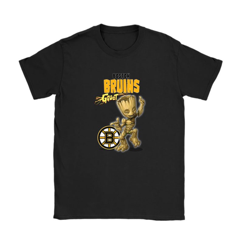 Groot NHL Boston Bruins Unisex T-Shirt Cotton Tee TAT12977