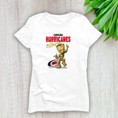 Groot NHL Carolina Hurricanes Lady T-Shirt Women Tee LTL13011