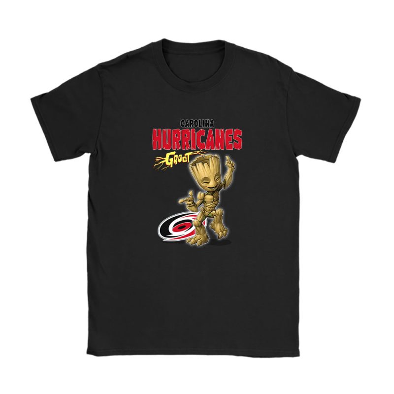 Groot NHL Carolina Hurricanes Unisex T-Shirt Cotton Tee TAT13011