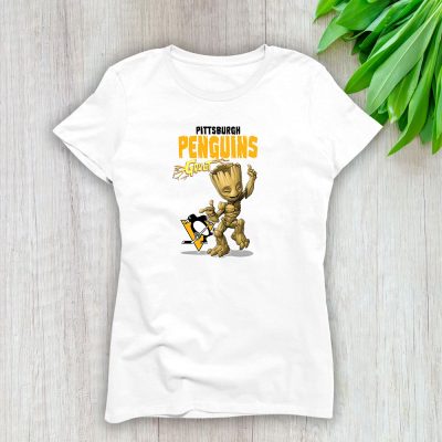 Groot NHL Pittsburgh Penguins Lady T-Shirt Women Tee LTL13149