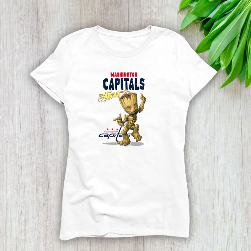 Groot NHL Washington Capitals Lady T-Shirt Women Tee LTL13199