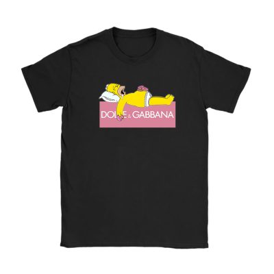 Homer Simpson Dolce & Gabbana Unisex T-Shirt Cotton Tee TAT14316