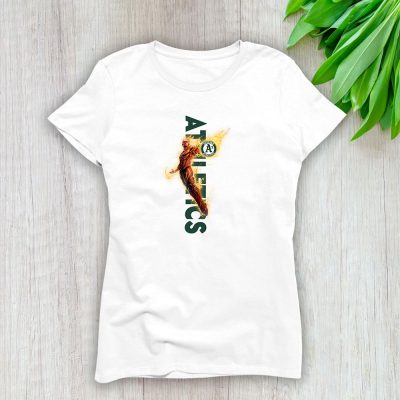 Human Torch MLB Oakland Athletics Lady T-Shirt Women Tee LTL13290