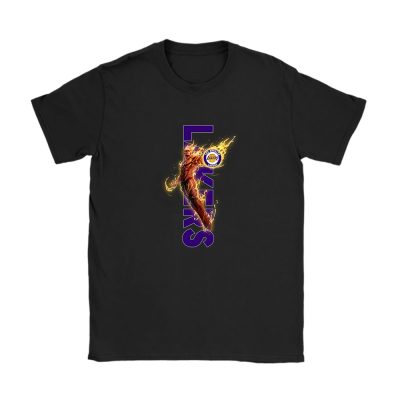 Human Torch NBA Los Angeles Lakers Unisex T-Shirt Cotton Tee TAT13265