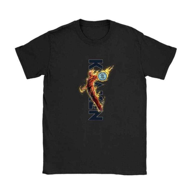 Human Torch NHL Seattle Kraken Unisex T-Shirt Cotton Tee TAT13308