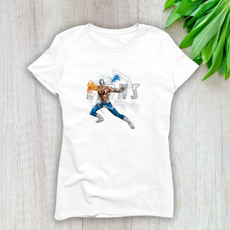 Iron Fist NFL Detroit Lions Lady T-Shirt Women Tee LTL13382